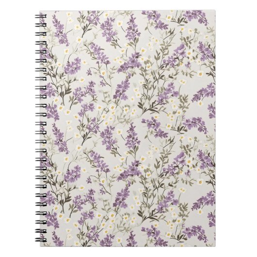 Lavender Lilac Blume Design Notizblock (Vorderseite)