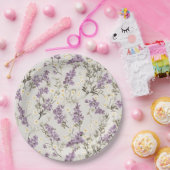 Lavender Lilac Blume Design Pappteller (Party)