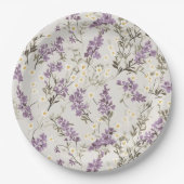 Lavender Lilac Blume Design Pappteller (Vorderseite)