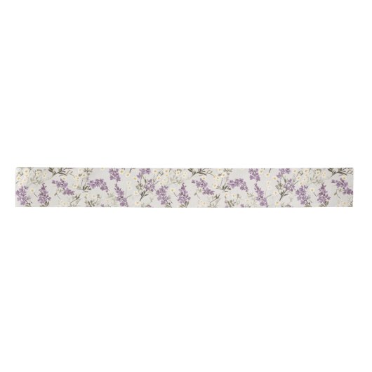 Lavender Lilac Blume Design Satinband (Vorderseite)