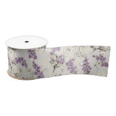 Lavender Lilac Blume Design Satinband (Spule)