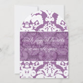 Lavender Lilac Damask Einladung zur Hochzeit (Vorderseite)
