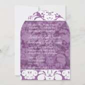 Lavender Lilac Damask Einladung zur Hochzeit (Rückseite)