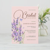 Lavender Lilac Elegante Mauve Watercolor Einladung (Stehend Vorderseite)