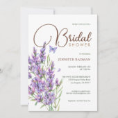 Lavender Lilac Elegante Mauve Watercolor Einladung (Vorderseite)