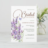 Lavender Lilac Elegante Mauve Watercolor Einladung (Stehend Vorderseite)