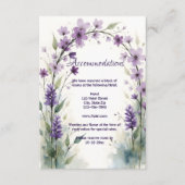 Lavender & Lilac Floral Arch Accommodations Begleitkarte (Vorderseite)