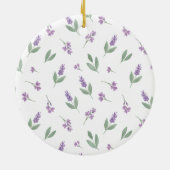 Lavender Lilac Floral Arch Christmas Keramik Ornament (Hinten)