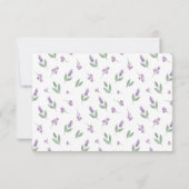 Lavender Lilac Floral Arch RSVP Card (Rückseite)