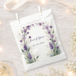 Lavender Lilac Floral Arch Wedding Favor Bag Geschenktütchen