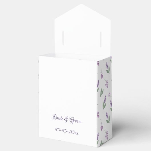 Lavender & Lilac Floral Arch Wedding Favor Boxes Geschenkschachtel (Geöffnet)