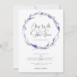 Lavender Lilac Floral Botanical Boho Save the Date Einladung
