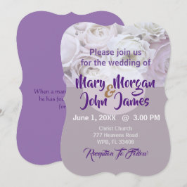 Lavender Lilac Floral Rose Hochzeit Einladung