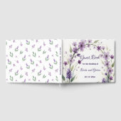 Lavender Lilac Floral Wedding Gästebuch (Voll)
