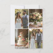 Lavender Lilac Floral Wedding Photo Dankeskarte (Rückseite)