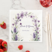 Lavender Lilac Floral Wedding Serviette (Beispiel)