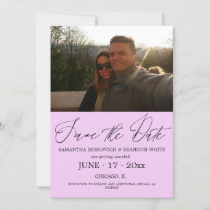Lavender Lilac Foto Save the Date Einladung