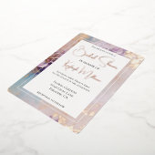 Lavender Lilac Gold Aqua Brautparty Folieneinladung (Gedreht)