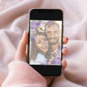 Lavender Lilac Gold Vellum Overlay Foto Hochzeit Einladung