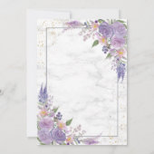 Lavender Lilac Gold Vellum Overlay Foto Hochzeit Einladung (Rückseite)