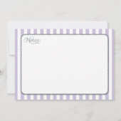Lavender Lilac Gray Brautparty Rezept Card (Rückseite)