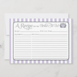 Lavender Lilac Gray Brautparty Rezept Card