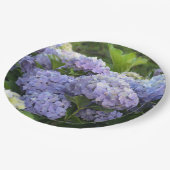 Lavender & Lilac Hortensia Hydrangea Blume Pappteller (Schrägansicht)