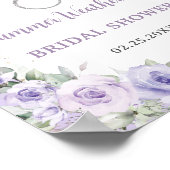 Lavender Lilac Lila Floral Brautparty Willkommen Poster (Ecke)