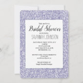 Lavender Lilac Lila Glitzer Brautparty Einladung (Vorderseite)