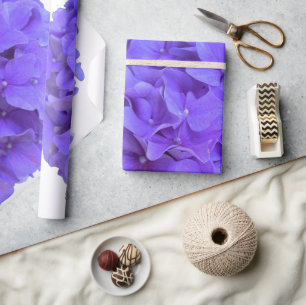 Lavender lilac lila Hydrangeas violette Blumen Geschenkpapier