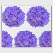 Lavender lilac lila Hydrangeas violette Blumen Geschenkpapier (Flach)