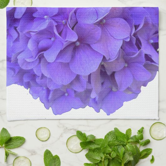 Lavender lilac lila Hydrangeas violette Blumen Geschirrtuch (Gefaltet)