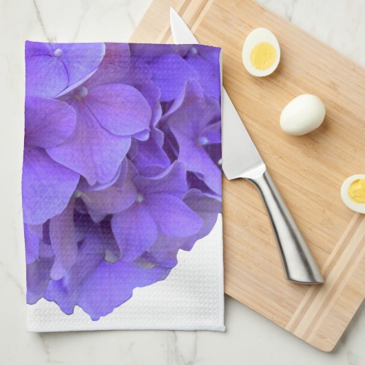 Lavender lilac lila Hydrangeas violette Blumen Geschirrtuch (Viertel Falte)
