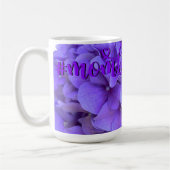 Lavender lilac lila Hydrangeas violette Blumen Kaffeetasse (Links)