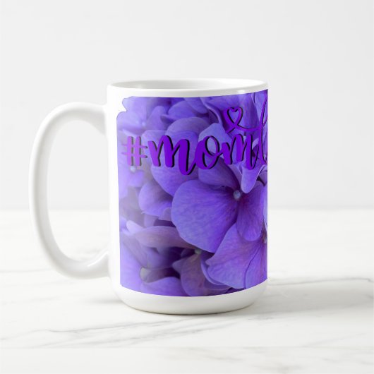 Lavender lilac lila Hydrangeas violette Blumen Kaffeetasse (Links)