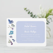 Lavender Lilac Lila Iris Frühlingsfloral Chic Einladung (Stehend Vorderseite)