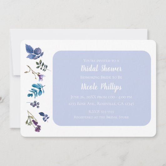 Lavender Lilac Lila Iris Frühlingsfloral Chic Einladung (Vorderseite)