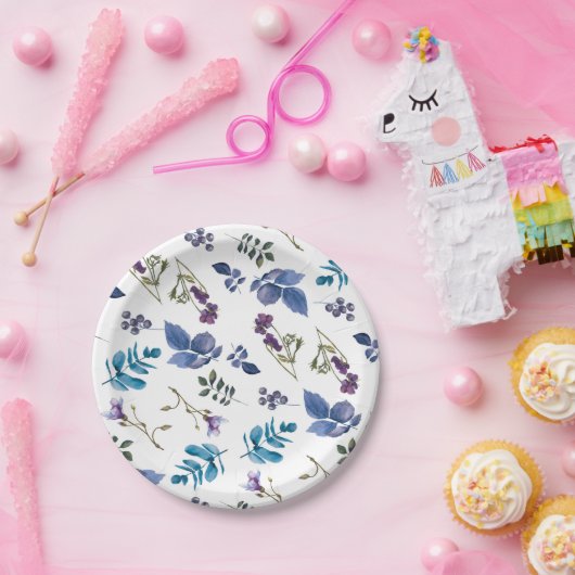 Lavender Lilac Lila Iris Frühlingsfloral Chic Pappteller (Party)
