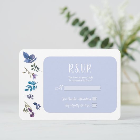 Lavender Lilac Lila Iris Spring Floral UAWG RSVP Karte (Stehend Vorderseite)