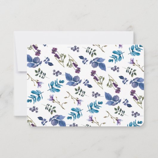 Lavender Lilac Lila Iris Spring Floral UAWG RSVP Karte (Rückseite)