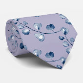 Lavender Lilac Lila Navy Eukalyptus Wedding Krawatte (Gerollt)
