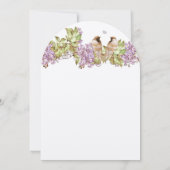 Lavender Lilac Love Bird Wedding Einladung (Rückseite)