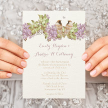 Lavender Lilac Love Bird Wedding