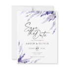 Lavender Lilac Mauve Floral Elegant Save the Date