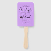 Lavender Lilac Orchid Script Wedding Program Fächer (Vorderseite)