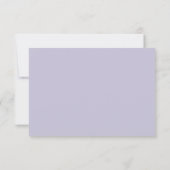 Lavender Lilac Purple Wedding Kindly Reply RSVP Karte (Rückseite)