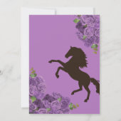 Lavender Lilac Rose Western Charra Quinceañera Einladung (Rückseite)