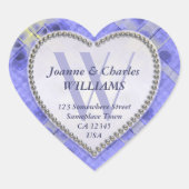 Lavender Lilac Sun Sparkle Mit Monogramm Stickers (Vorderseite)