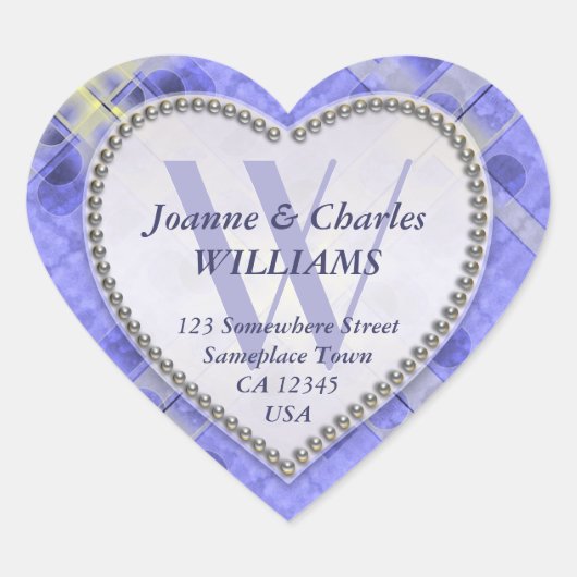 Lavender Lilac Sun Sparkle Mit Monogramm Stickers (Vorderseite)