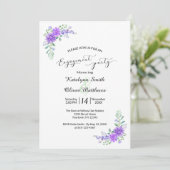 Lavender Lilac Wedding Verlobung Einladung (Stehend Vorderseite)